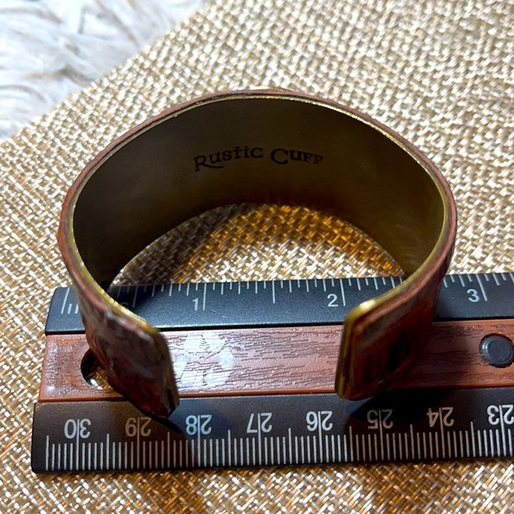 Rustic Cuff bracelet Bangle vintage rare leather - Picture 6 of 6